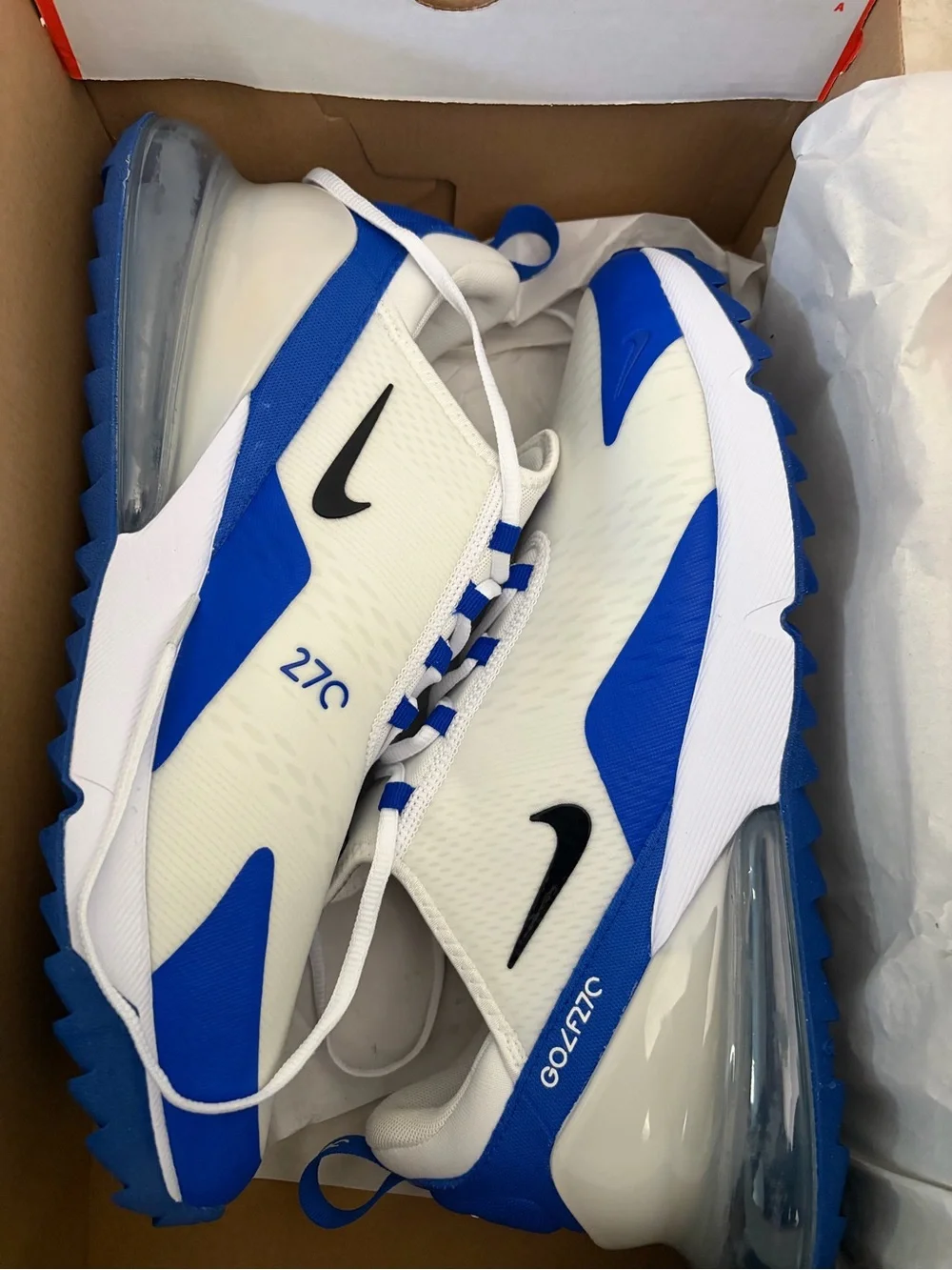 Nike Men’s Air Cushion Sneakers — White & Blue NEW/NEVER WORN
